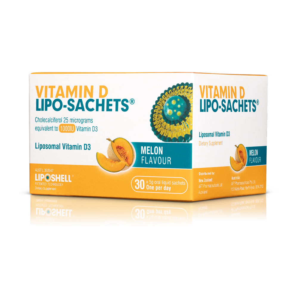 Vitamin D Lipo-Sachets - Melon Flavour - 1000IU