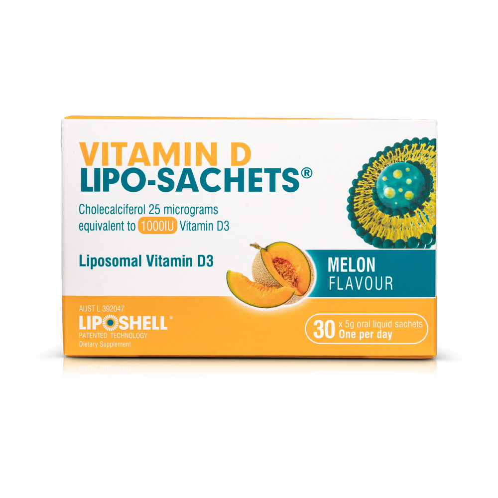 Vitamin D Lipo-Sachets - Melon Flavour - 1000IU